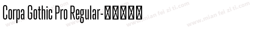 Corpa Gothic Pro Regular字体转换